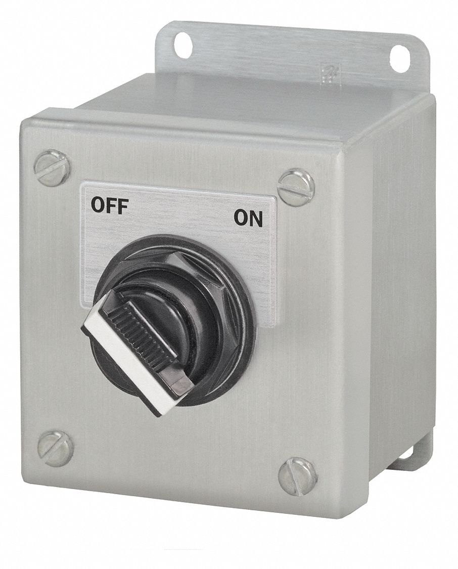 SIEMENS Selector Switch Control Station: Maintained, 1NO/1NC, Off/On,  2-Position Selector Switch, 4X