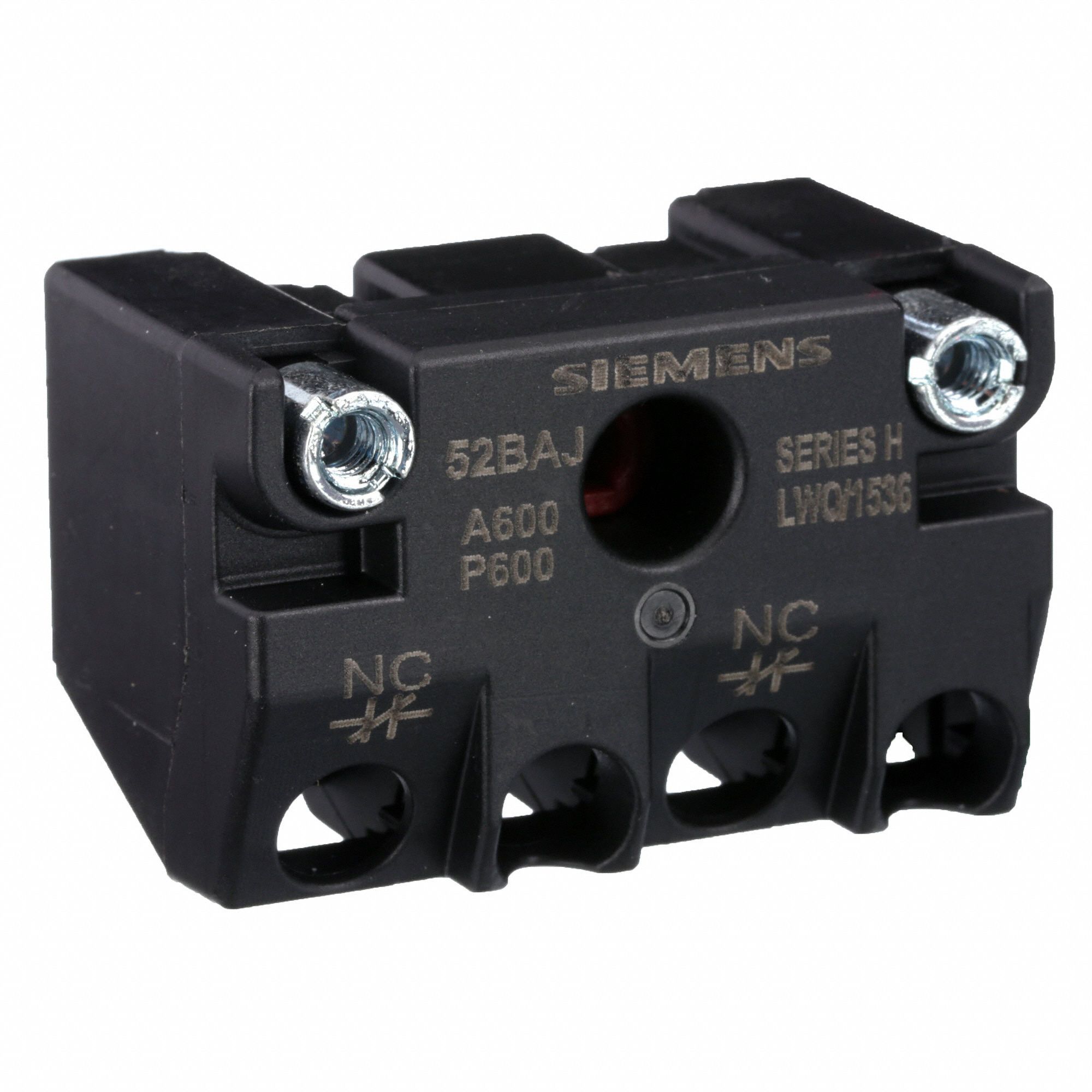 SIEMENS Contact Block, 30 mm, 1NC Contact Form, 10A AC/5A DC 600V AC