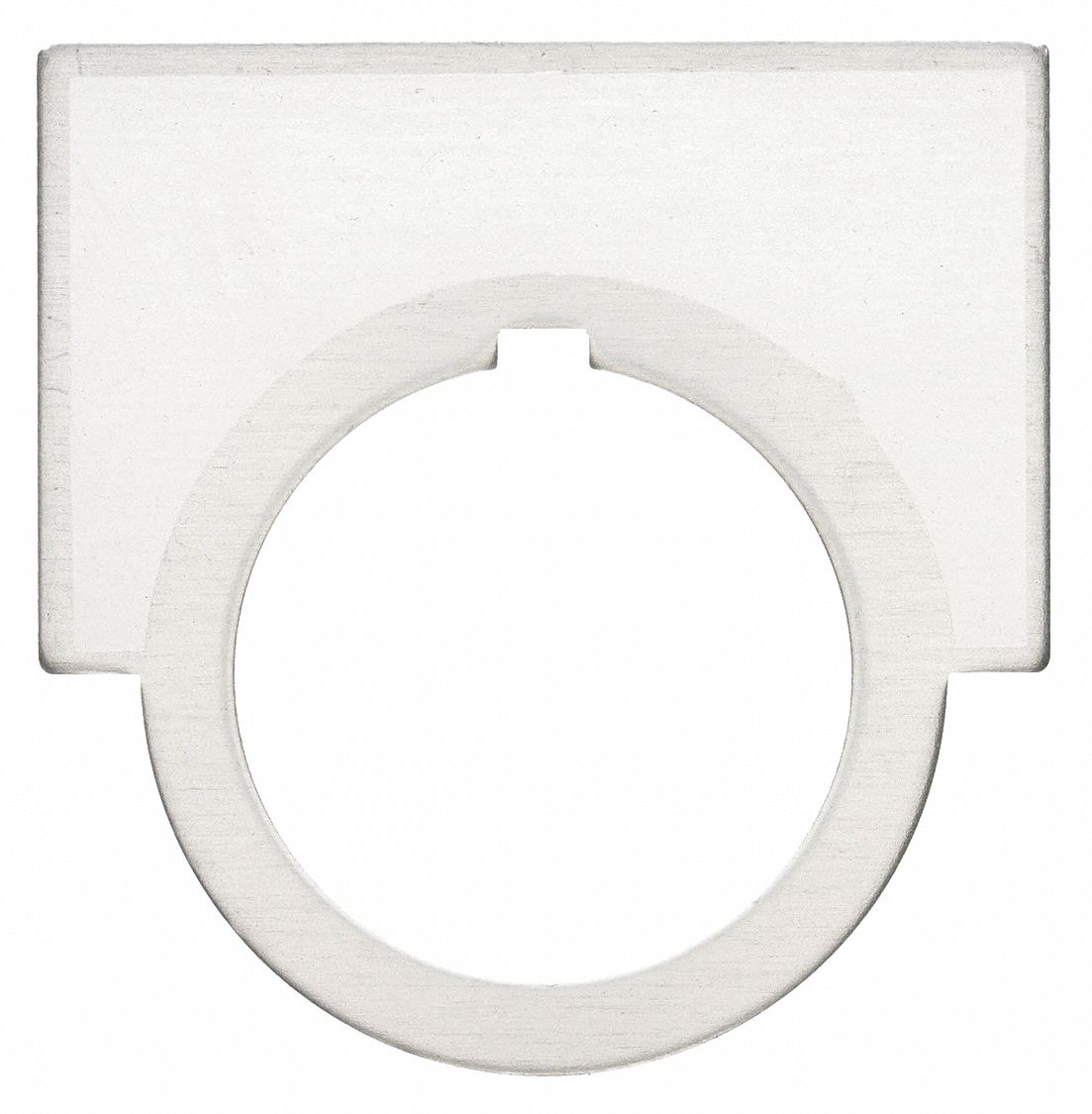 Legend Plate: 30 mm Panel Mounting Size, Half-Round, 1 1/2 in Overall Ht x 2 in Overall Wd