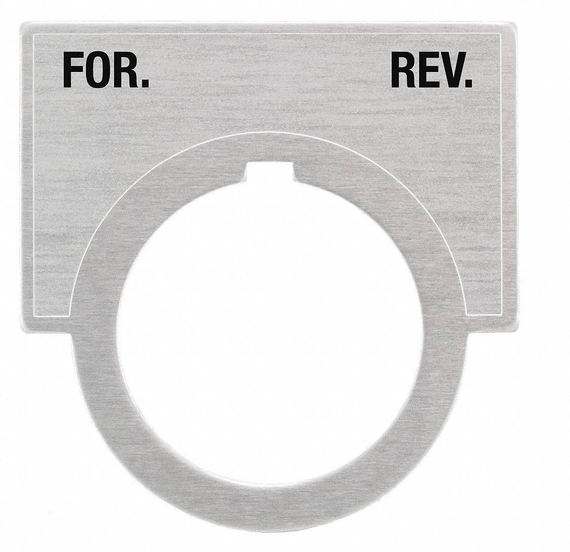 Legend Plate: 30 mm Panel Mounting Size, Half-Round, 1 1/2 in Overall Ht x 2 in Overall Wd