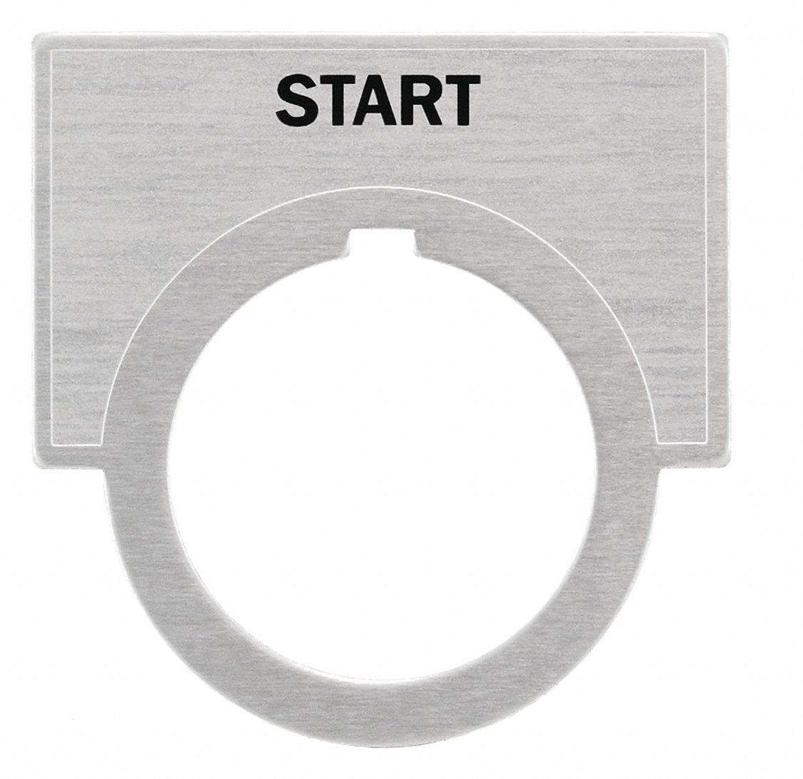 LegendPlate Start Gray/Yellow Half-Round