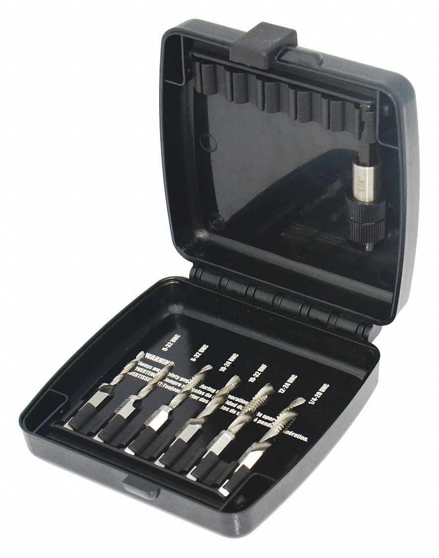 6EXL3 - Drill/Tap/Countersink Set SAE 6 Pc