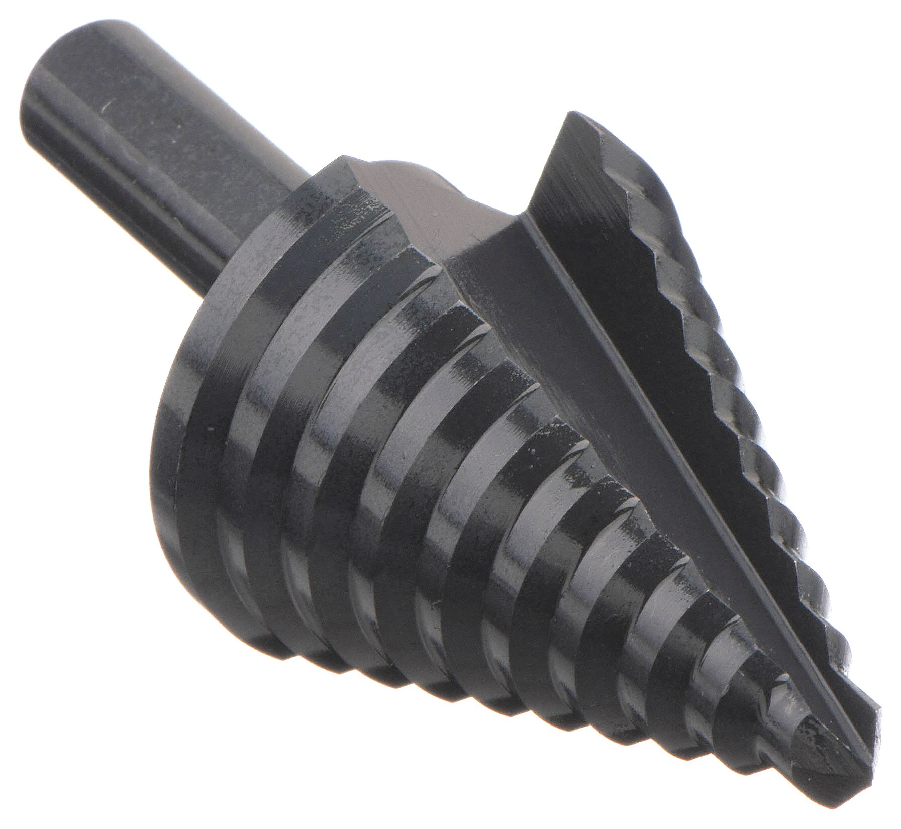 WESTWARD STEP DRILL BIT, 10 HOLE SIZES, ¼ IN TO 1⅜ IN, 1/16 IN STEP  INCREMENTS, FRACTIONAL INCH - Step Drill Bits - WSW6EXN5