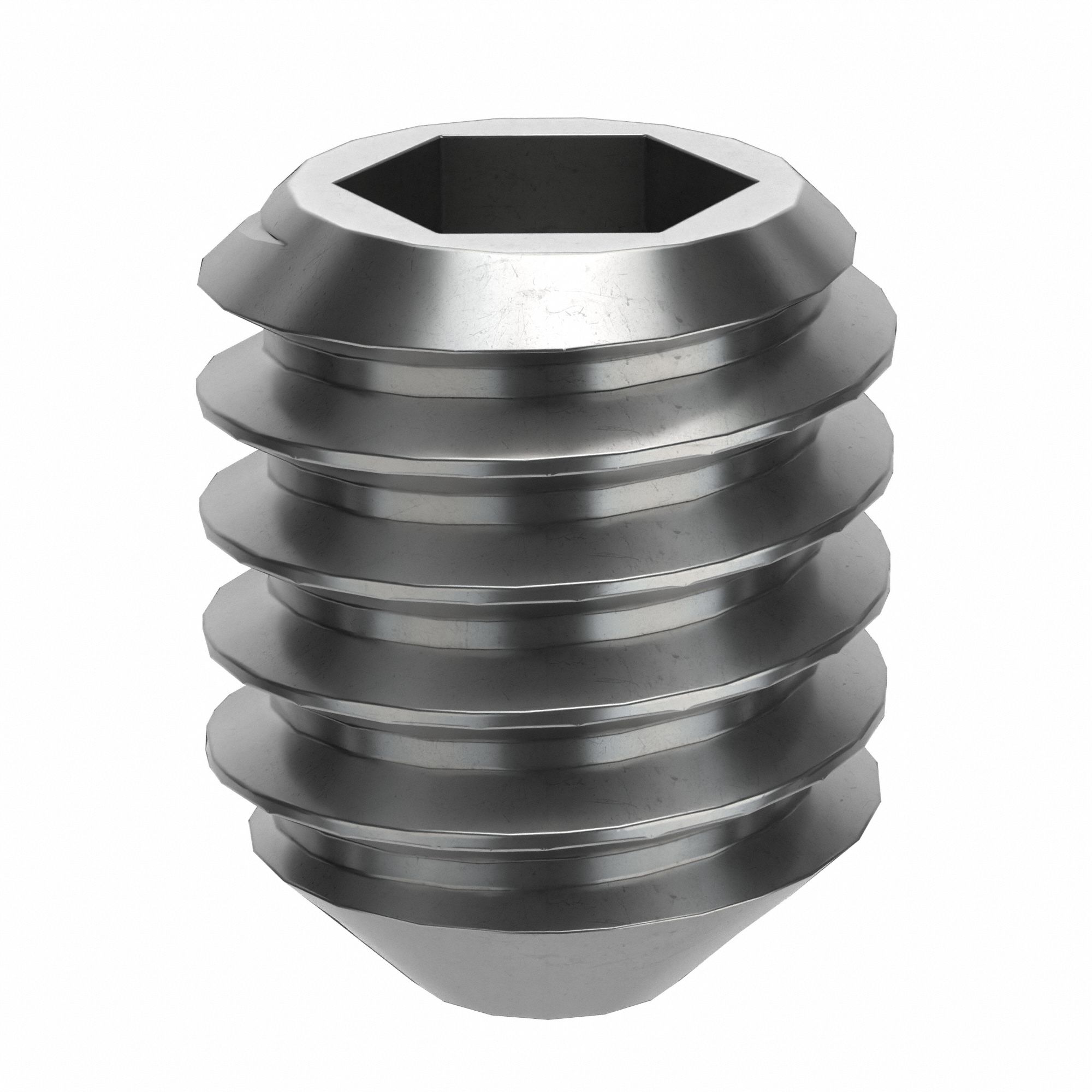 Socket Set Screw: M2.5x0.45 Thread Size, 3 mm Overall Lg, Cup pt, Stainless Steel, Plain, 50 PK
