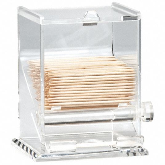 Plastic toothpick clearance dispenser