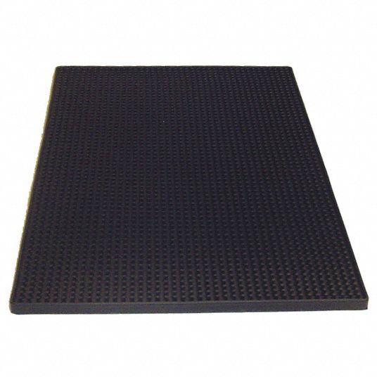 Tablecraft 1218BK 12 x 18 Black Rubber Service Mat