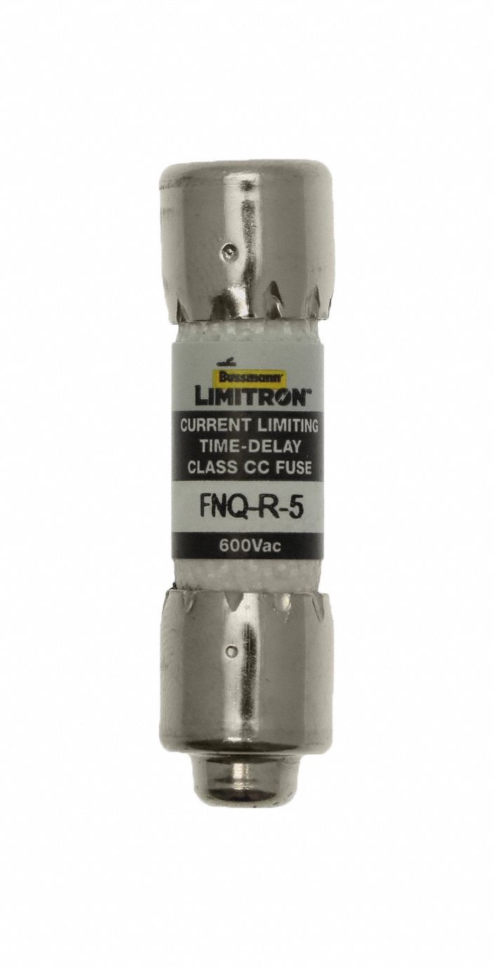 BUSSMANN, Time Delay, 5 A, UL Class CC Fuse 6F118FNQR5 Grainger