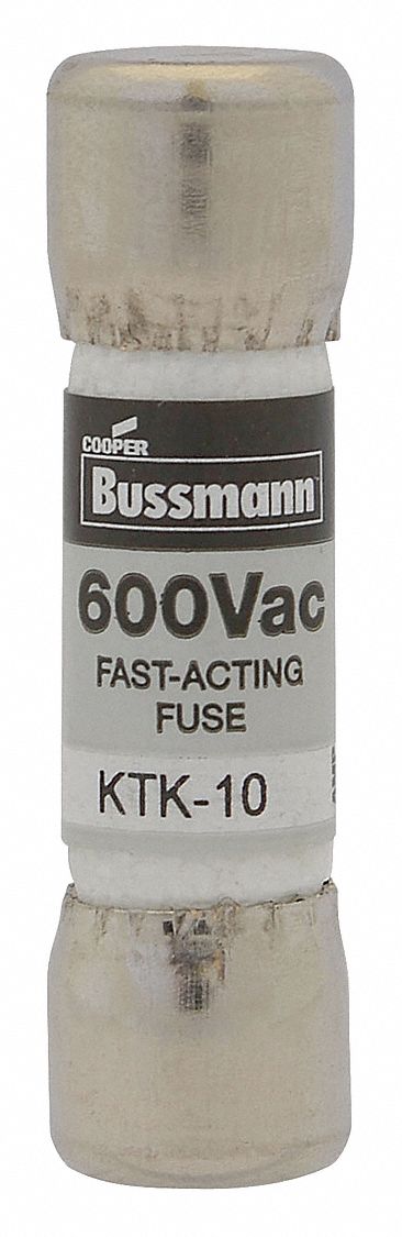 FUSE, 12 AMPS, 600V AC, 100KA AT 600V AC, 1½ IN L X 13/32 IN DIAMETER FUSE SIZE, KTK