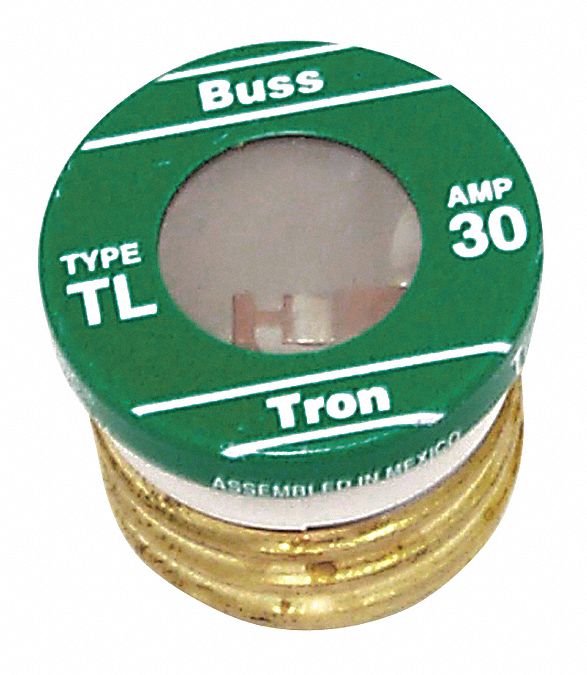 BUSSMANN Plug Fuse, Nonindicating, 30A, TL Series, Time Delay, PK 4