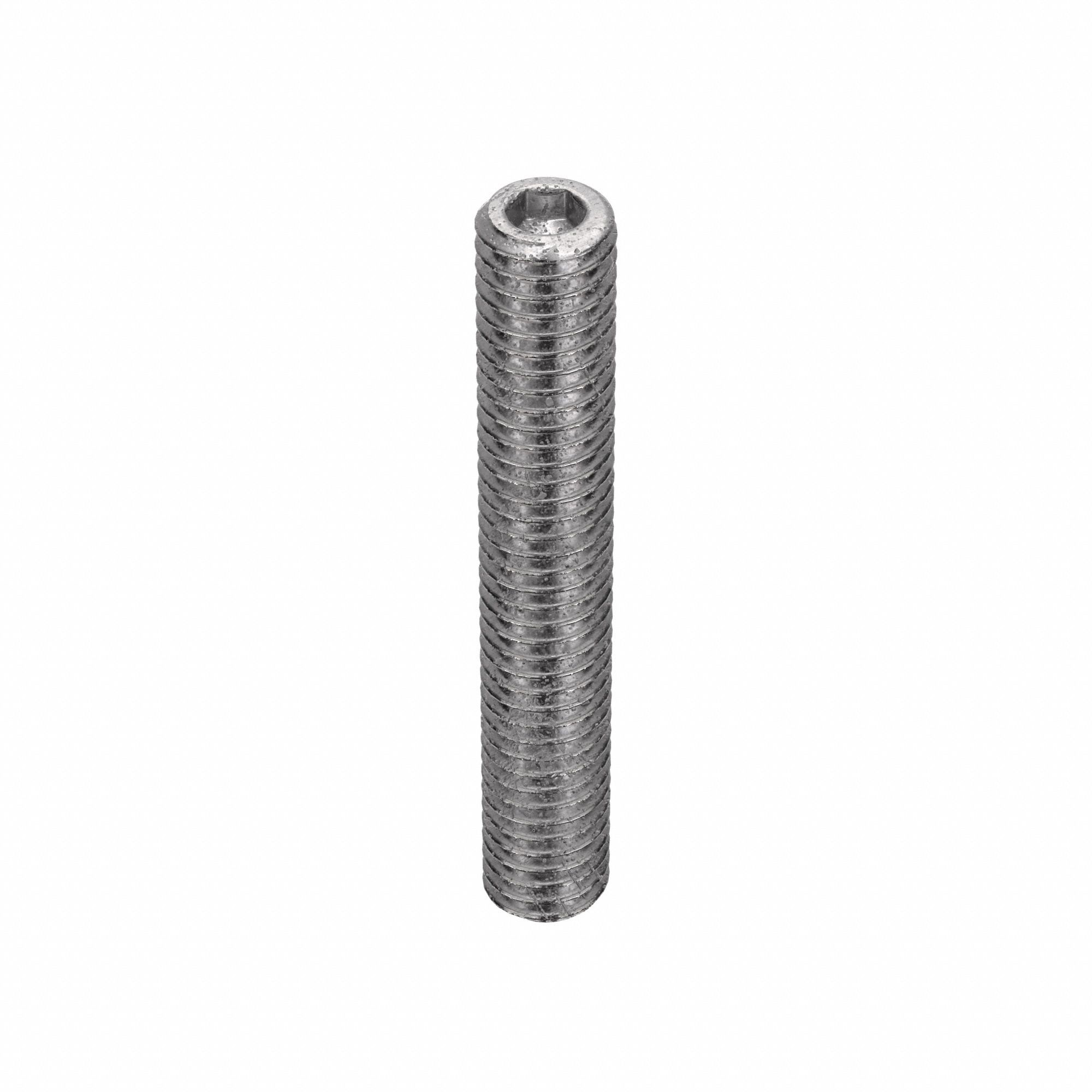 Socket Set Screw: M3x0.5 Thread Size, 20 mm Overall Lg, Cup pt, Stainless Steel, Plain, 50 PK