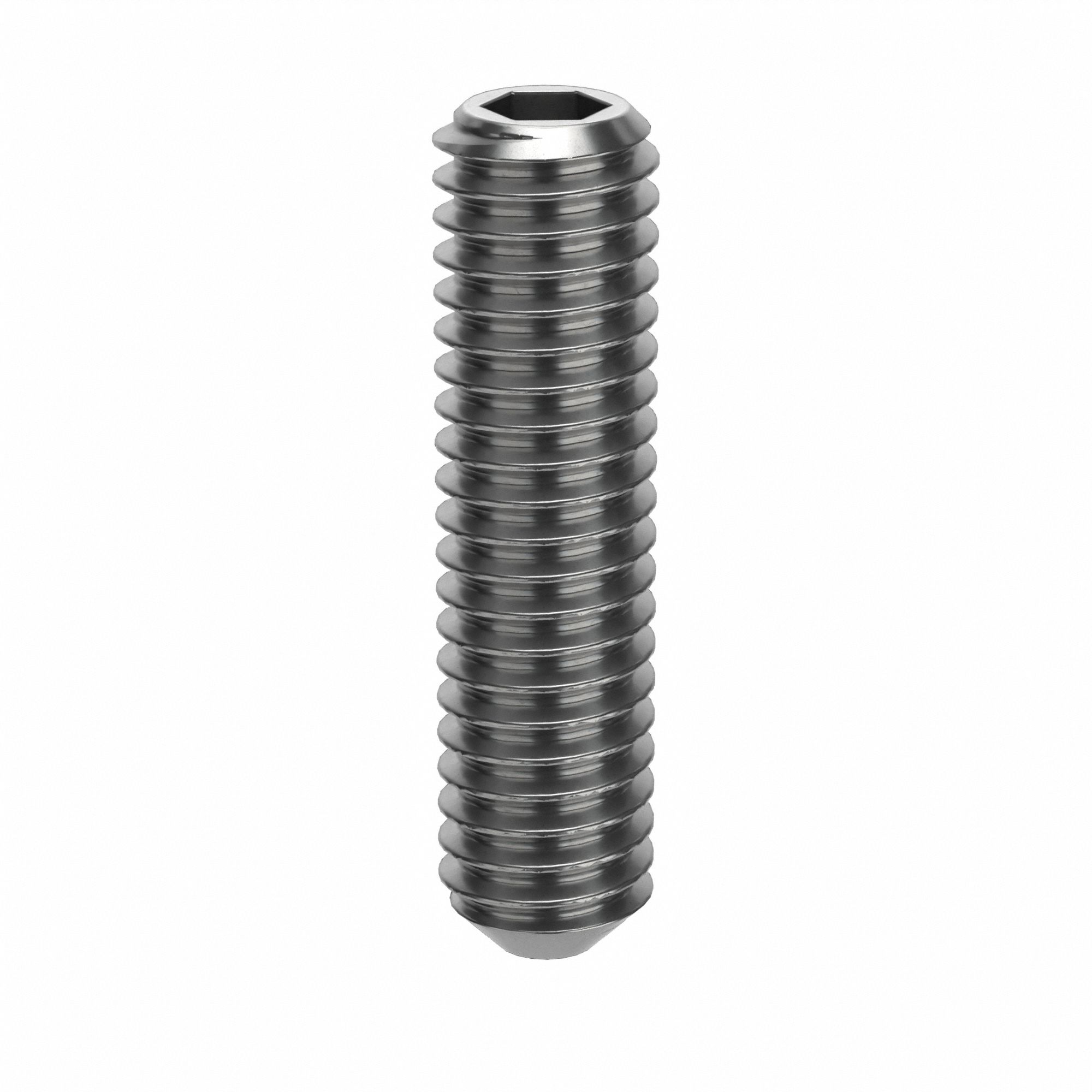 Socket Set Screw: M4x0.7 Thread Size, 16 mm Overall Lg, Cup pt, Stainless Steel, Plain, 50 PK