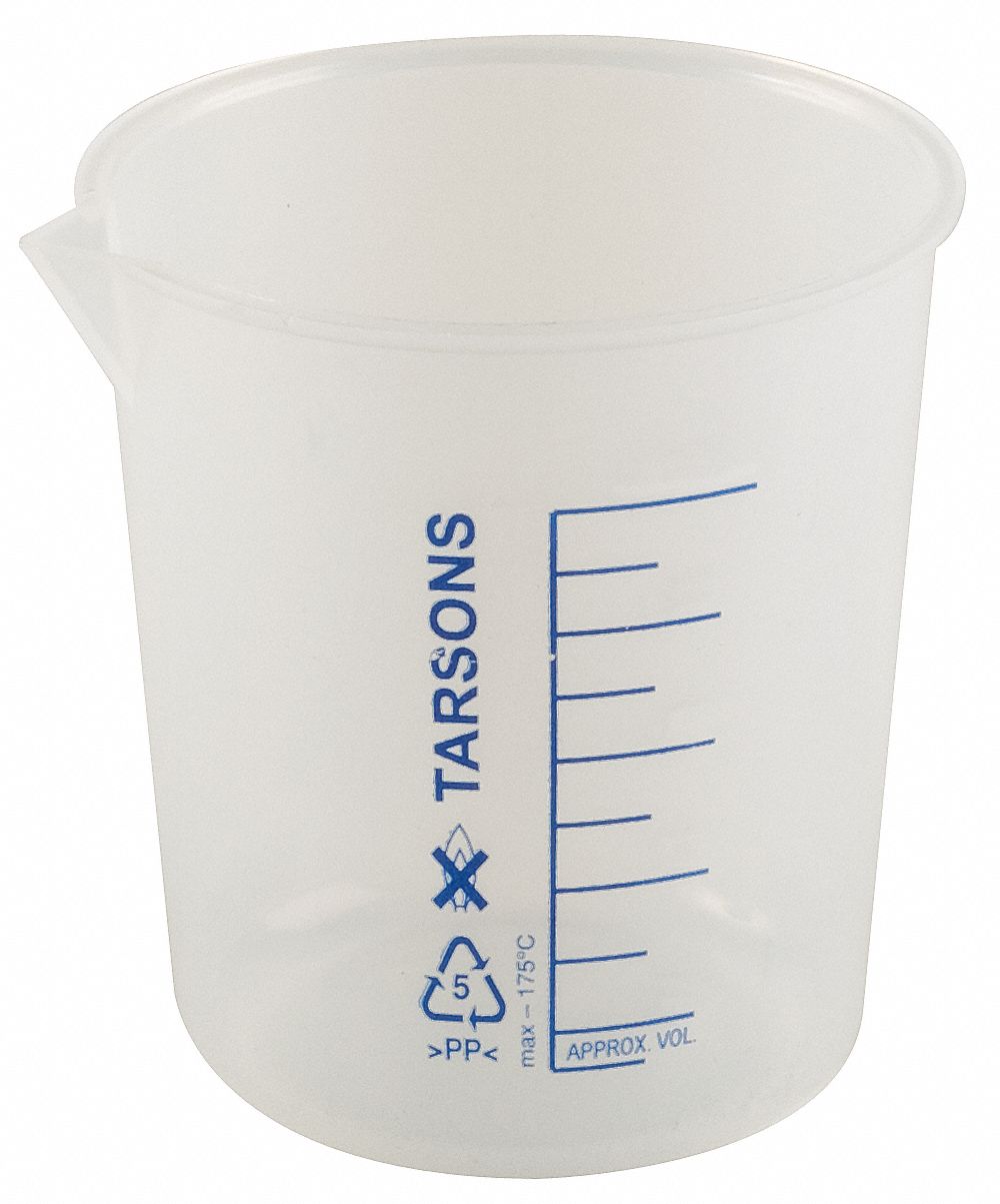 Beaker Plastic White PK12