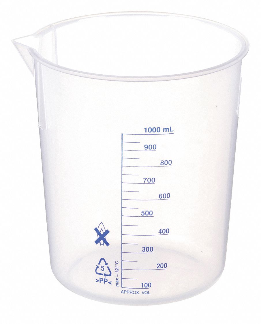 BEAKER,1000 ML,POLYPROPYLENE,PK 3