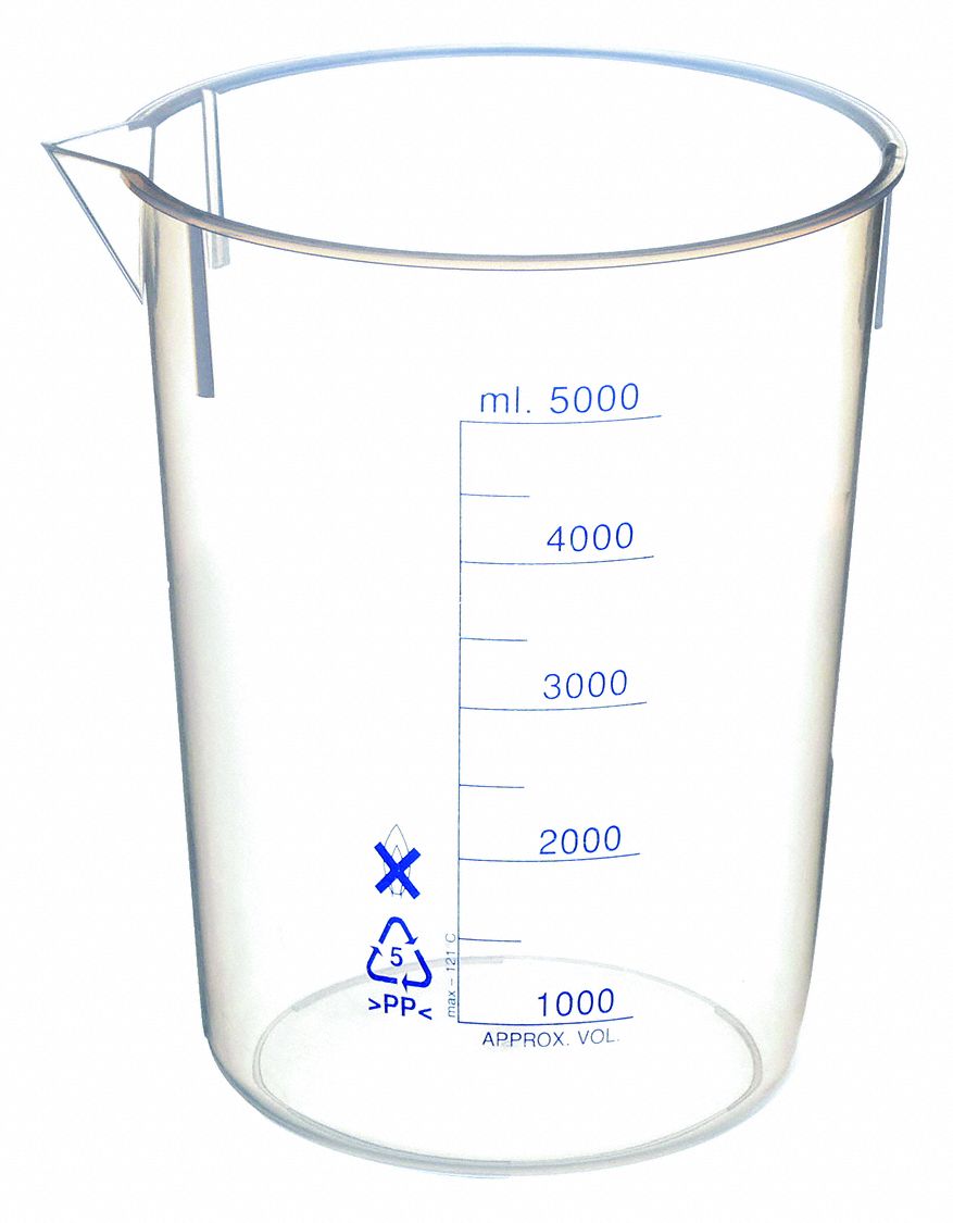 BEAKER,5000 ML,POLYPROPYLENE,,PK 1