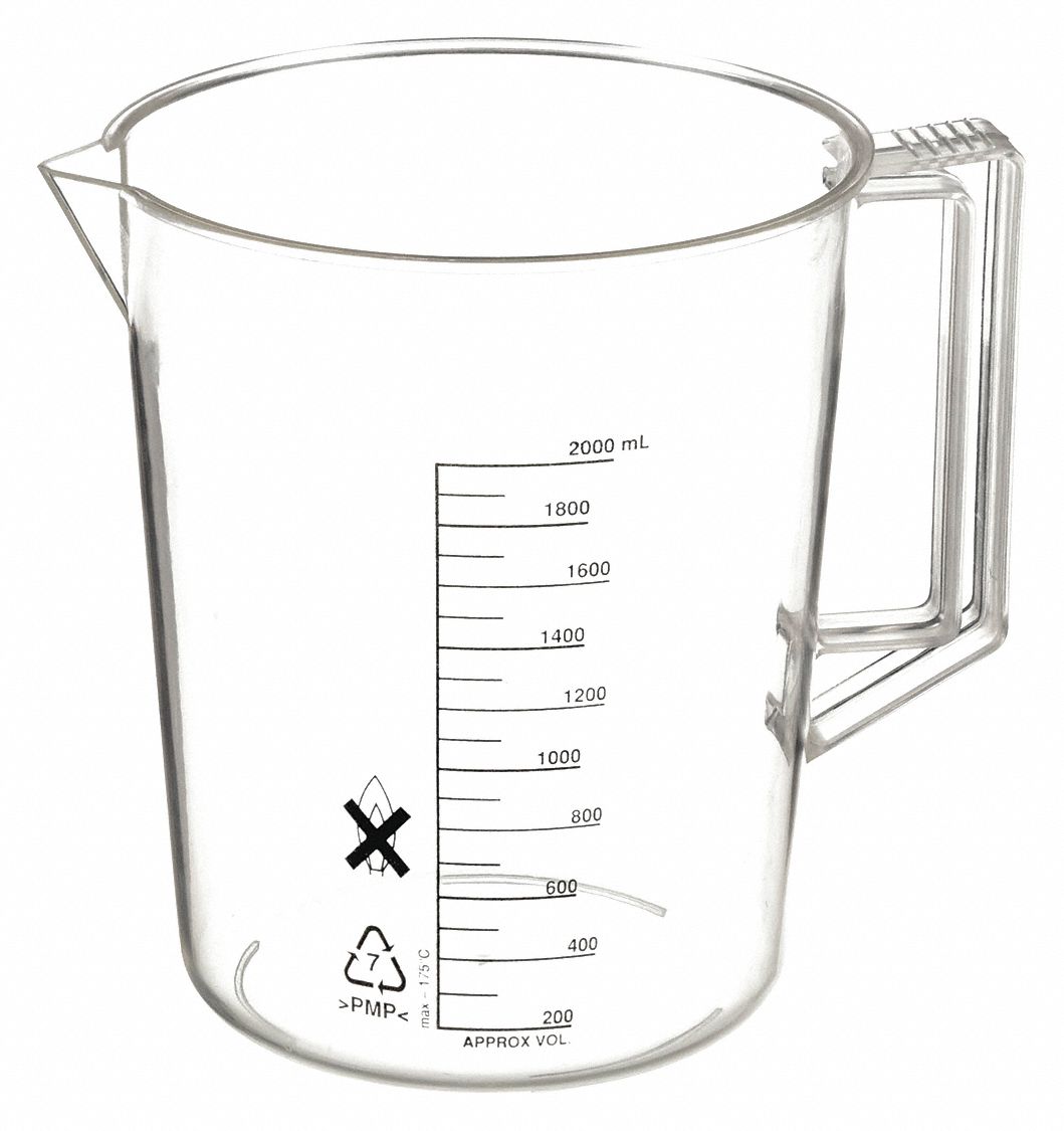 BEAKER,HANDLE,2000 ML,POLYMETHYLPEN