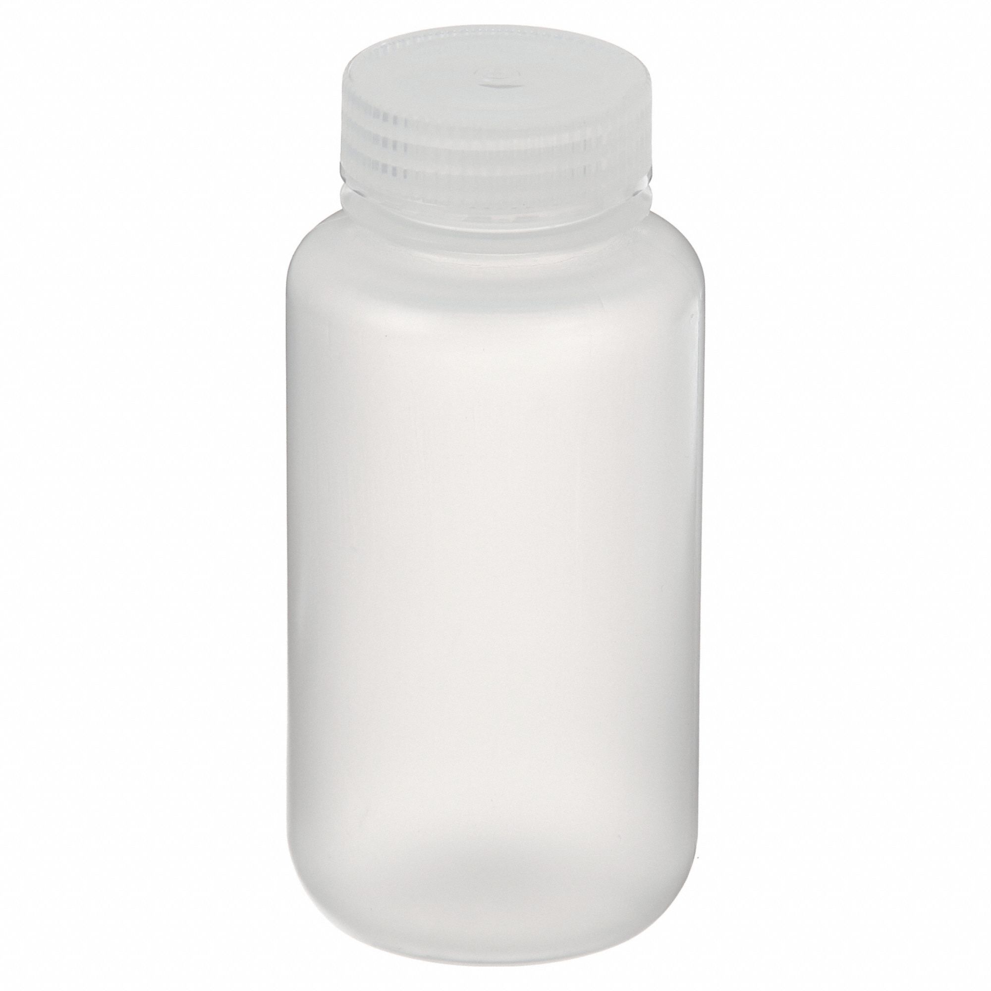 BOTTLE, POLYPROPYLENE, 250 ML, 8 FL OZ, CLOSURE INCLUDED, 43-415 MM CAP SIZE, UNLINED, 12 PK