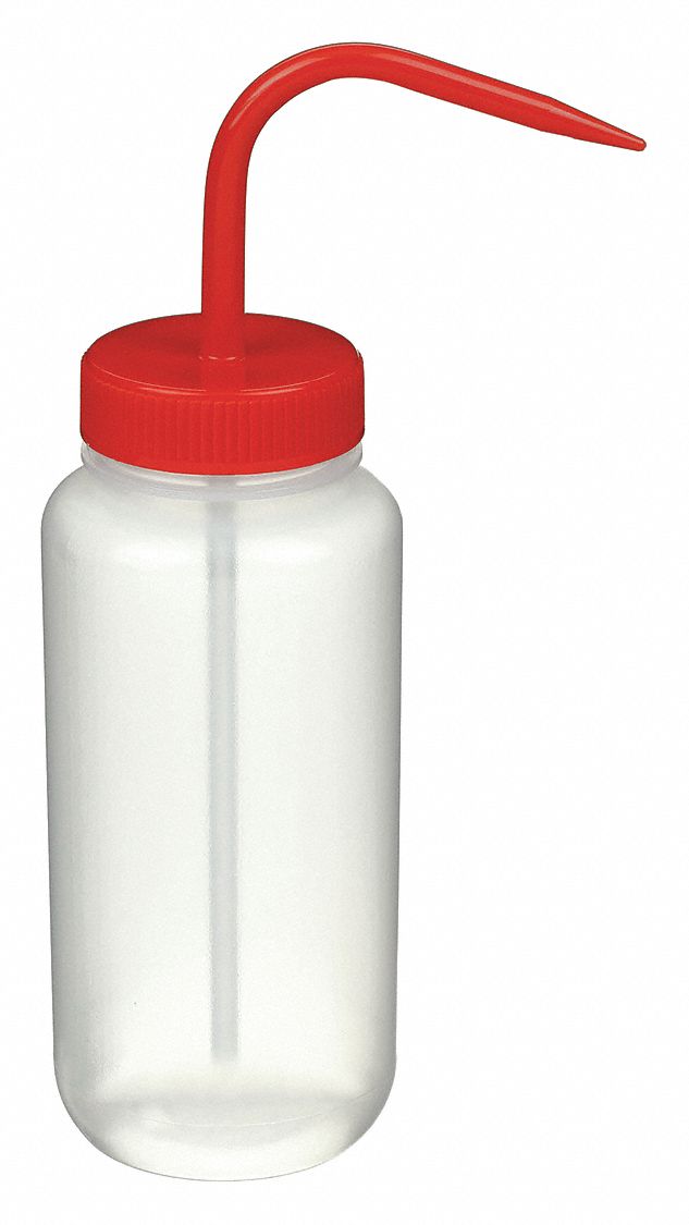 Wash Bottle: 16 fl oz Capacity - oz, 500 mL Capacity - mL, No Imprinting or Write On, No Imprinting