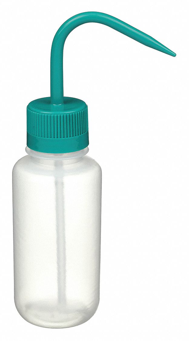 WASH BOTTLE,LDPE,GREEN,8 OZ.