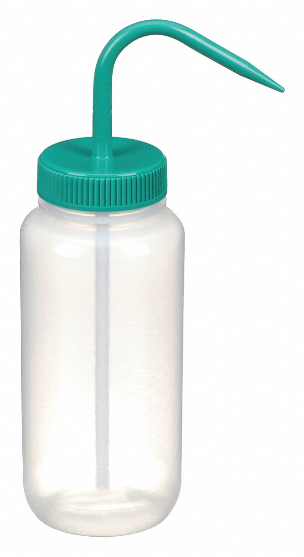 Wash Bottle: 16 fl oz Capacity - oz, 500 mL Capacity - mL, No Imprinting or Write On, No Imprinting