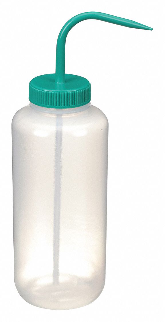 WASH BOTTLE,LDPE,GREEN,32 OZ.