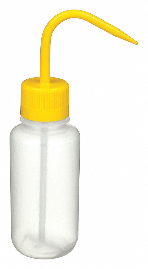 Wash Bottle: 8 fl oz Capacity - oz, 250 mL Capacity - mL, No Imprinting or Write On, No Imprinting
