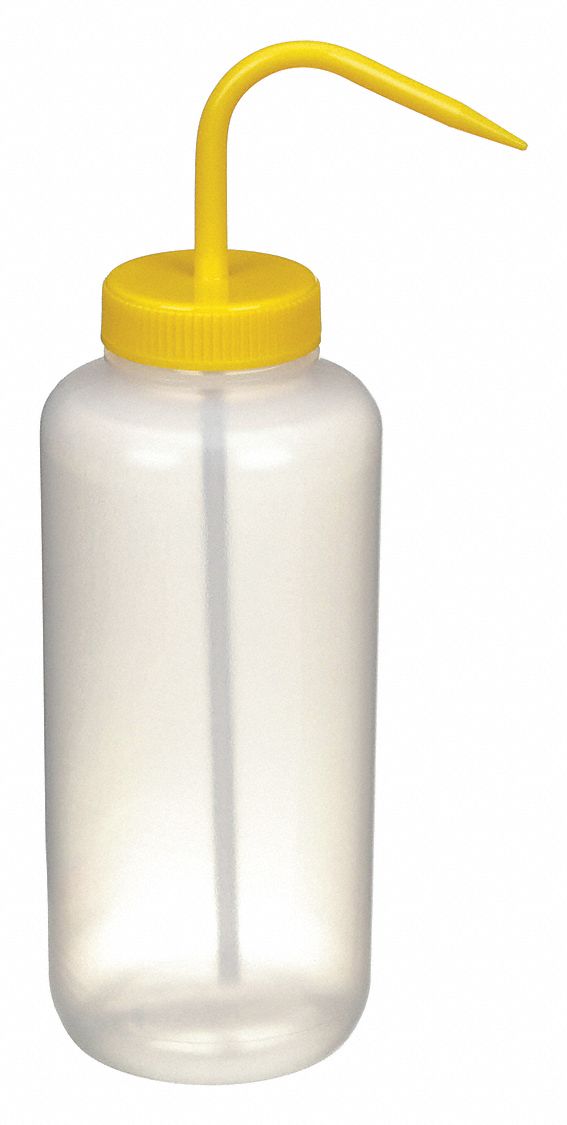 LAB SAFETY SUPPLY WASH BOTTLE,LDPE,YELLOW,32 OZ. Wash Bottles