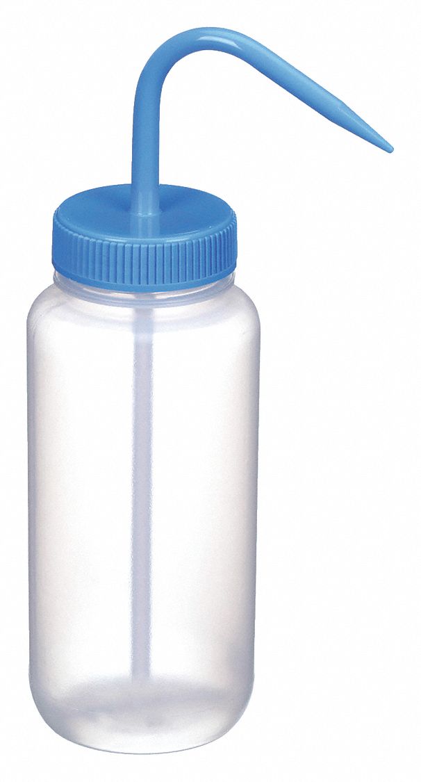 Wash Bottle: 16 fl oz Capacity - oz, 500 mL Capacity - mL, No Imprinting or Write On, No Imprinting