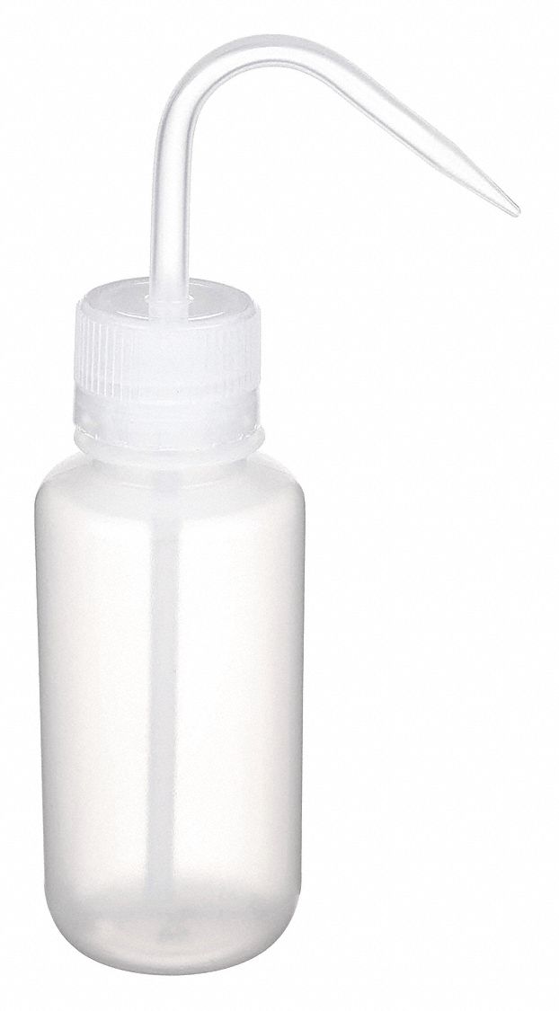 Wash Bottle: 8 fl oz Capacity - oz, 250 mL Capacity - mL, No Imprinting or Write On, No Imprinting