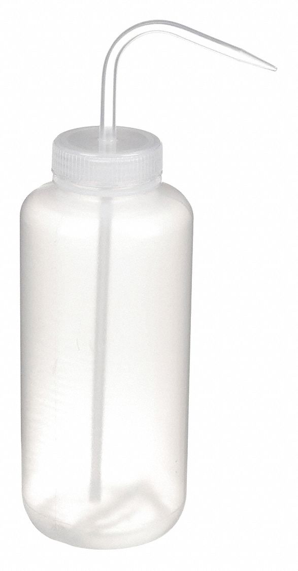 Wash Bottle: 32 fl oz Capacity - oz, 1 L Capacity - mL, No Imprinting or Write On, No Imprinting