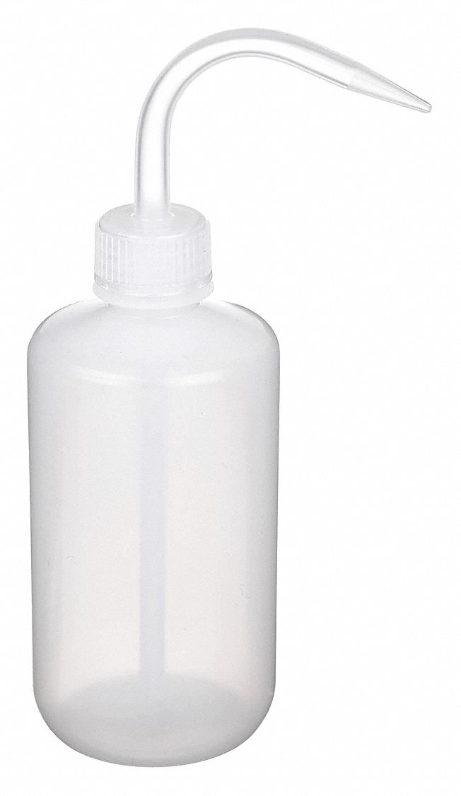 Wash Bottle: 8 fl oz Capacity - oz, 250 mL Capacity - mL, No Imprinting or Write On, No Imprinting