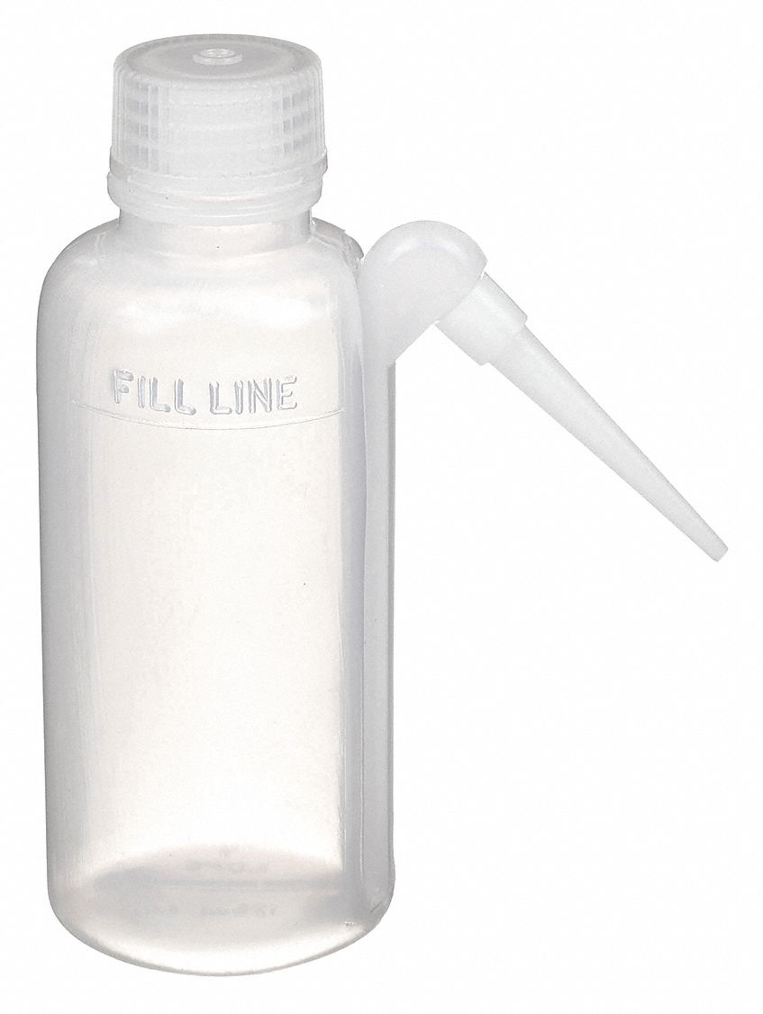 Wash Bottle: 4 fl oz Capacity - oz, 125 mL Capacity - mL, No Imprinting or Write On, No Imprinting