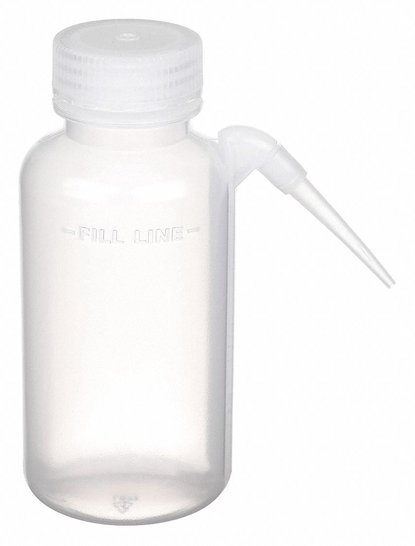 LAB SAFETY SUPPLY WASH BOTTLE,LDPE,,8 OZ. Wash Bottles GGS6FAV8