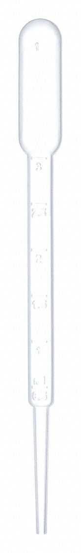 Transfer Pipette: 3 mL Capacity, Non-Sterile, Std Transfer Pipette, LDPE, 500