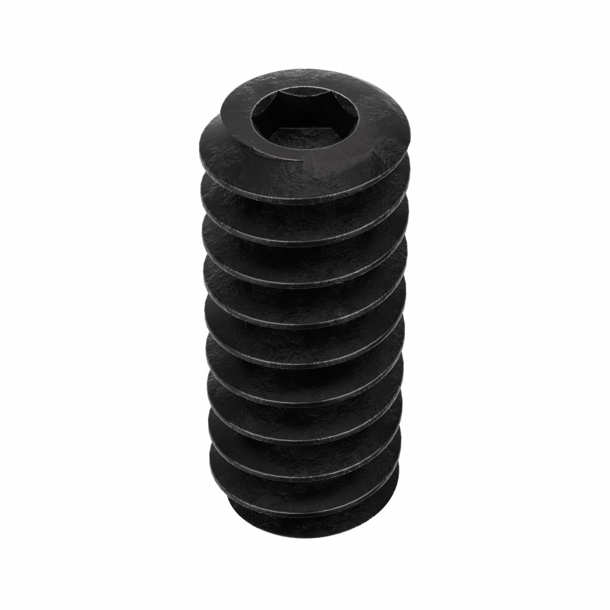 Socket Set Screw: M1.6x0.35 Thread Size, 4 mm Overall Lg, Cup pt, Steel, Black Oxide, Socket, 10 PK