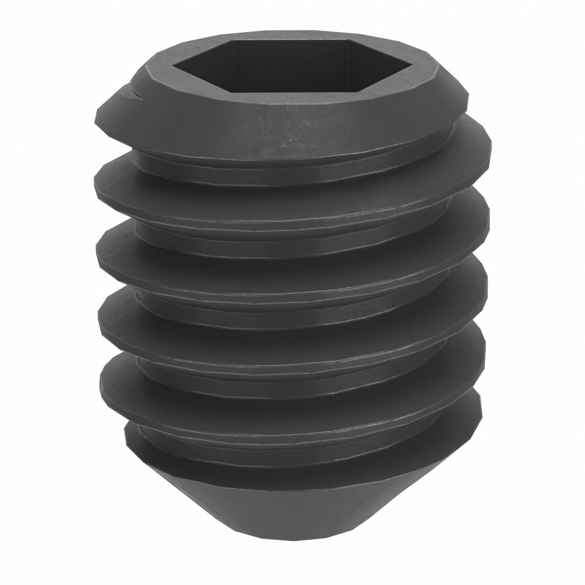 Socket Set Screw: M2.5x0.45 Thread Size, 3 mm Overall Lg, Cup pt, Steel, Black Oxide, Socket, 100 PK