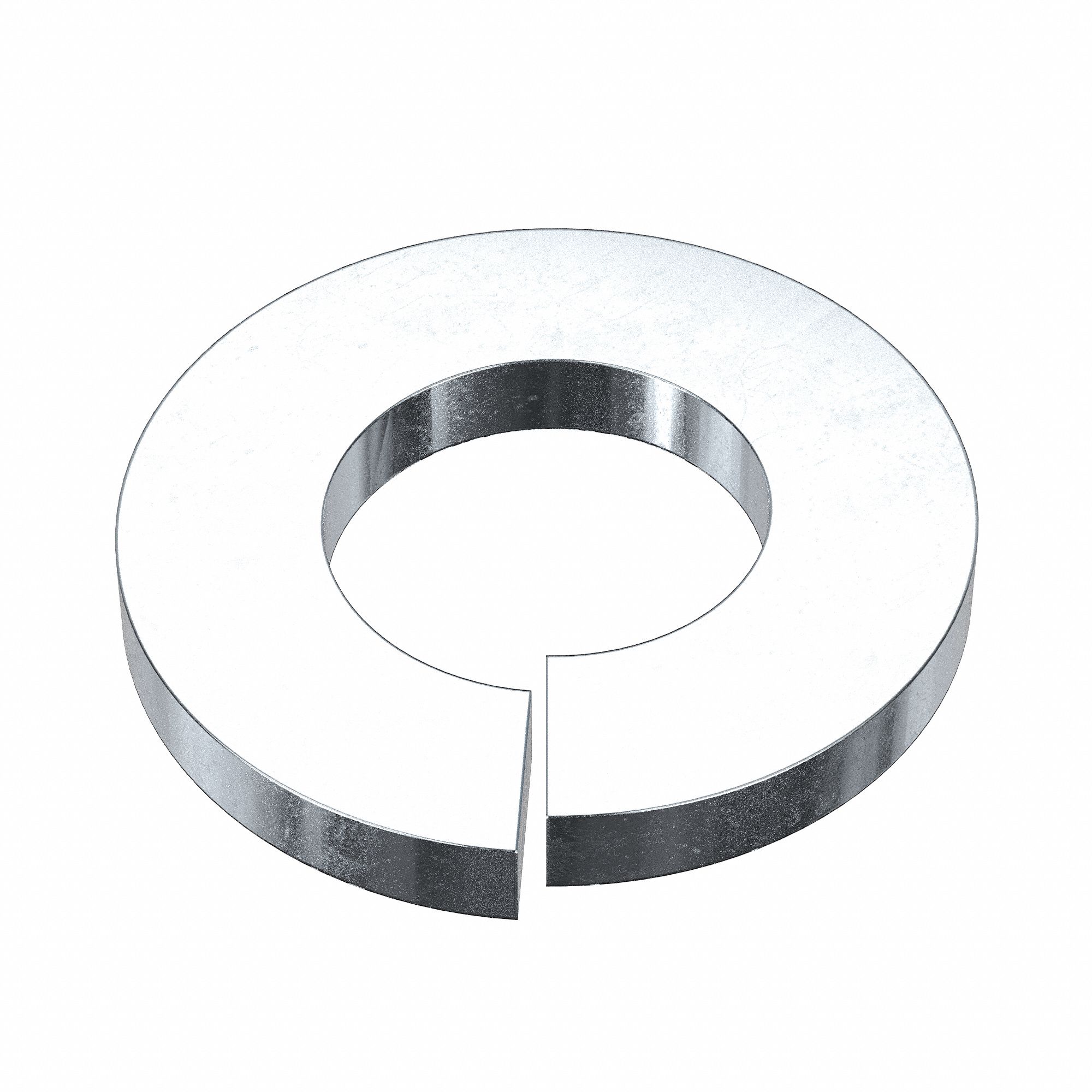 Split Lock Washer: Case Hardened, Zinc Plated, Steel, M2.6 Screw Sz, 2.7 mm Max. Inside Dia, 100 PK