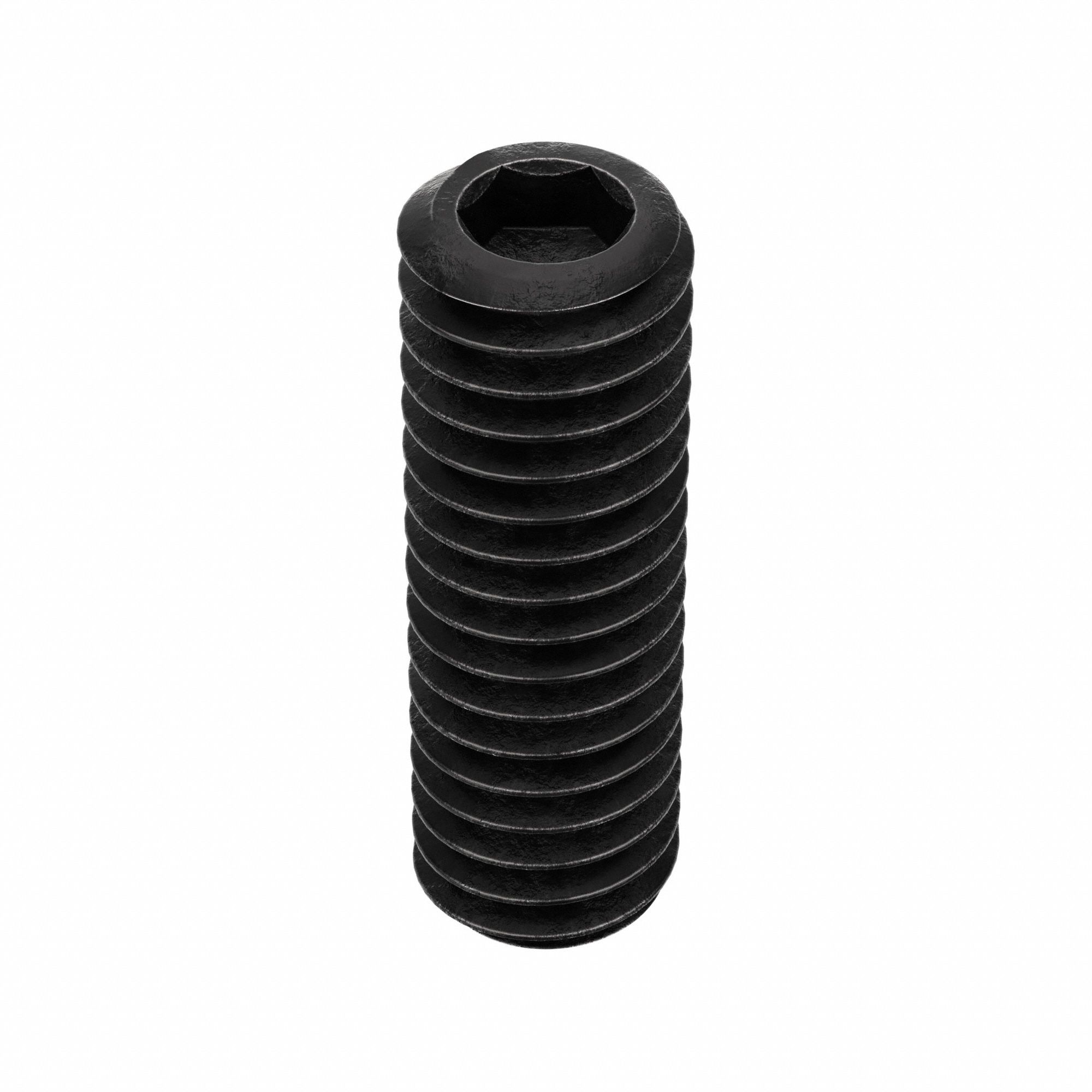 Socket Set Screw: M2.5x0.45 Thread Size, 8 mm Overall Lg, Cup pt, Steel, Black Oxide, Socket, 50 PK
