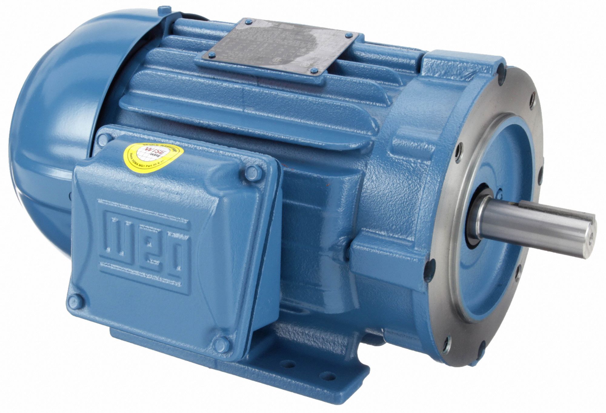 General Purpose Motor: Totally Enclosed Fan Cooled, C-Face/Rigid Base Mount, 2 HP, 230/460V AC