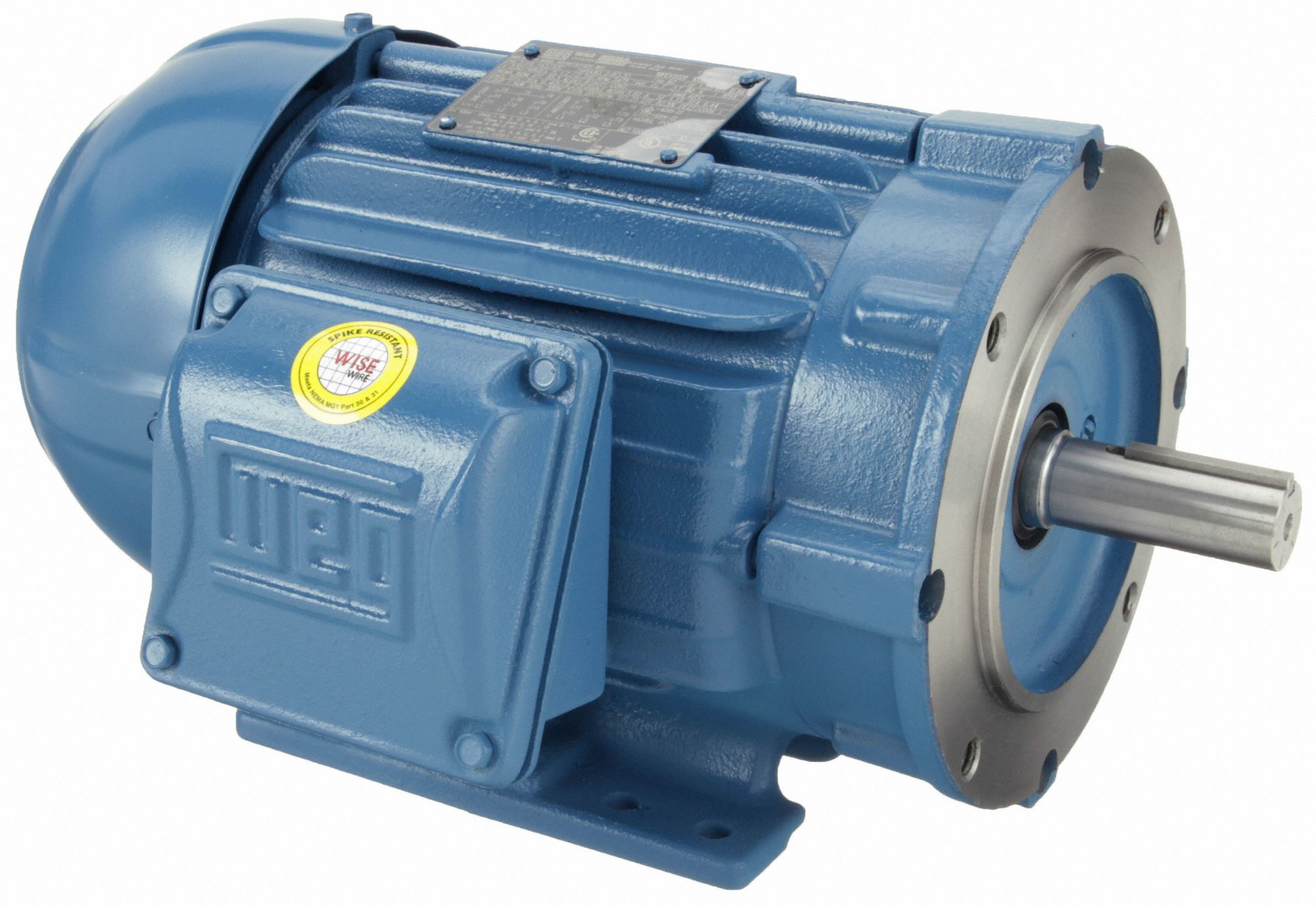 General Purpose Motor: Totally Enclosed Fan Cooled, C-Face/Rigid Base Mount, 2 HP, 230/460V AC