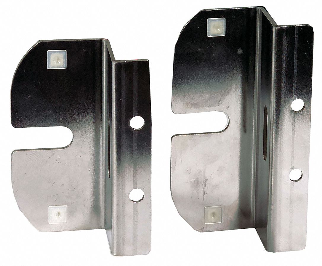 Mounting Bracket: Mounting Bracket, Silver, Stainless Steel, 1 in Lg, 1 in Ht, 4 in Wd