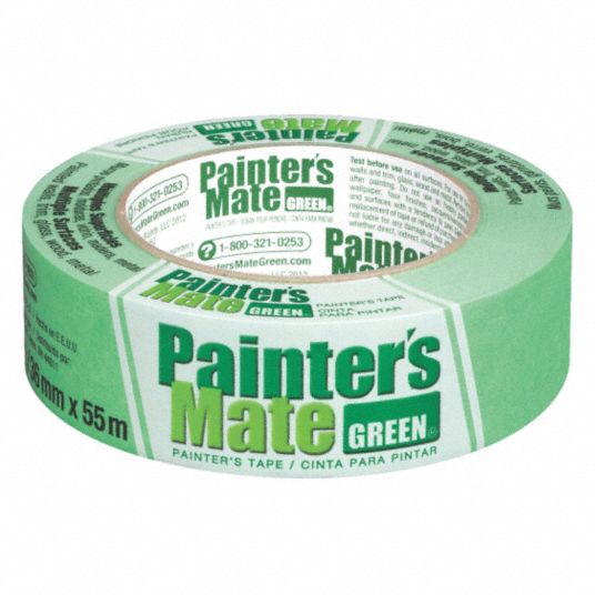 Masking Tape,Green,3x60 yd., Number of Adhesive Sides 1 - Grainger