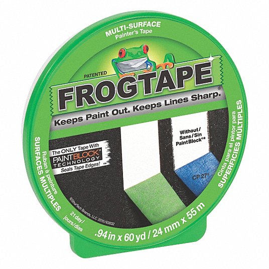 Painter's Tape,  Tape Brand FrogTape,  Series CF 120,  Imperial Tape Length 60 yd,  Continuous Roll
