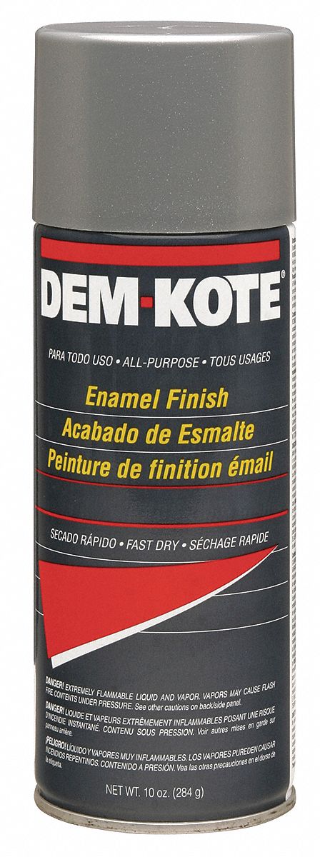 Dem-Kote Spray Paint in Gloss Chrome Silver for Concrete, Masonry, Metal, Wood, 10 oz