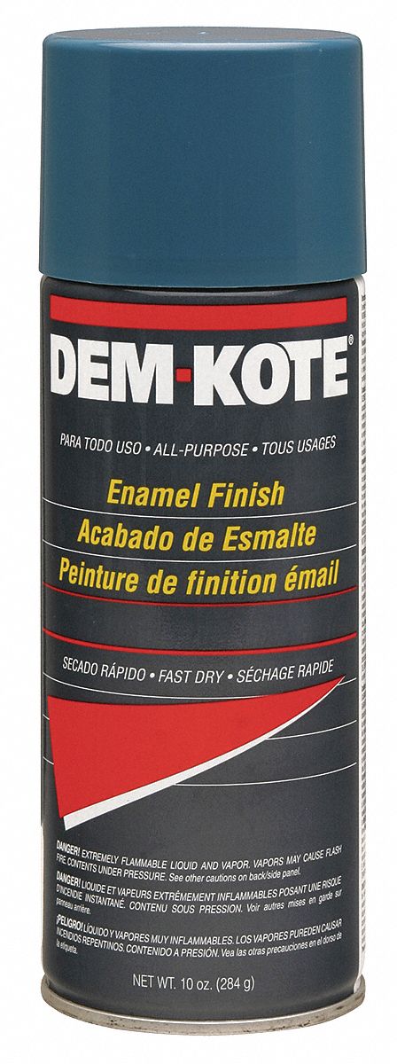 Dem-Kote Spray Paint in Gloss Ford Blue for Concrete, Masonry, Metal, Wood, 10 oz