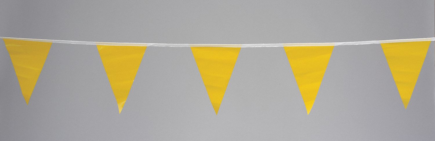 PENNANTS,VINYL,YELLOW,60 FT.