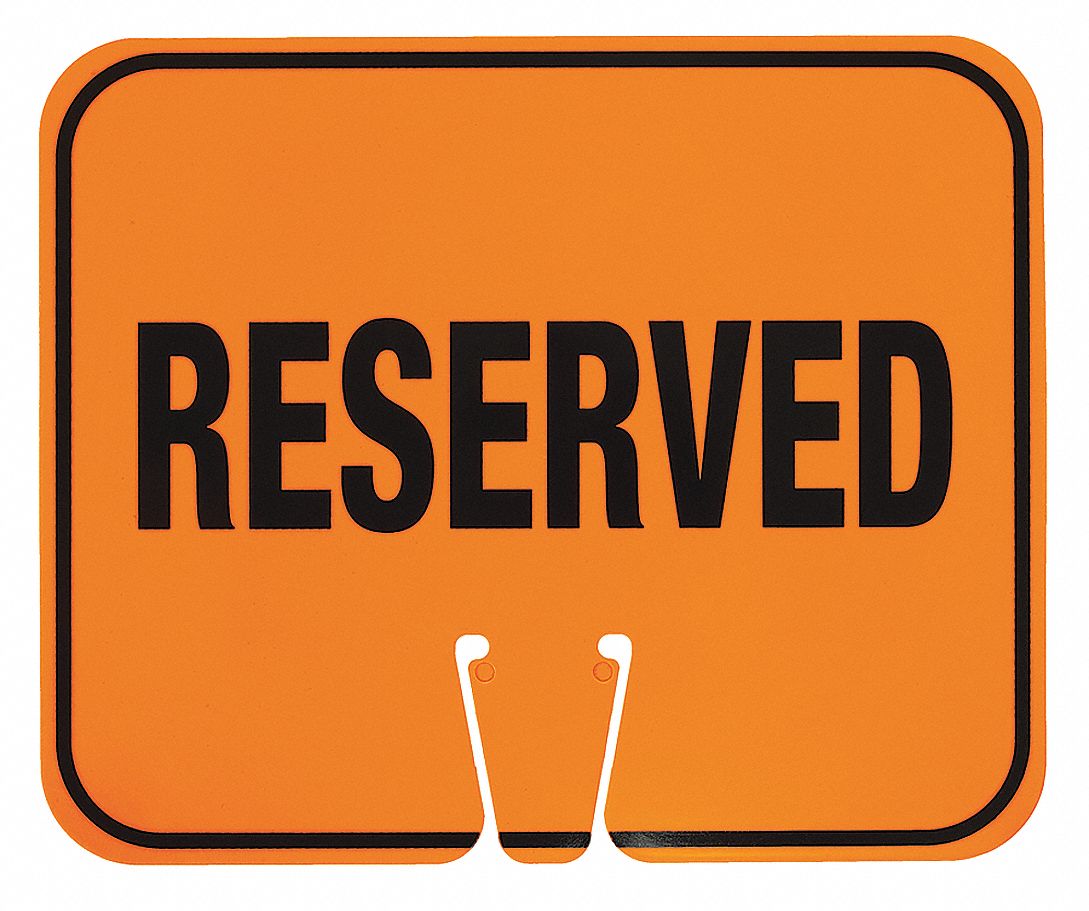 Traffic Cone Sign, Orange/Black