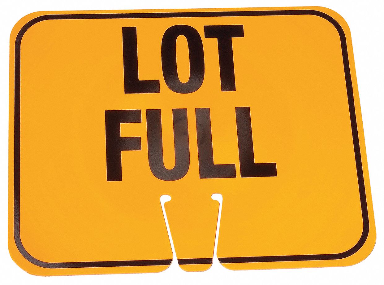 PANNEAU DE CÔNE DE SIGNALISATION, PLASTIQUE, 10½PO, ORANGE/NOIR, LOT COMPLET