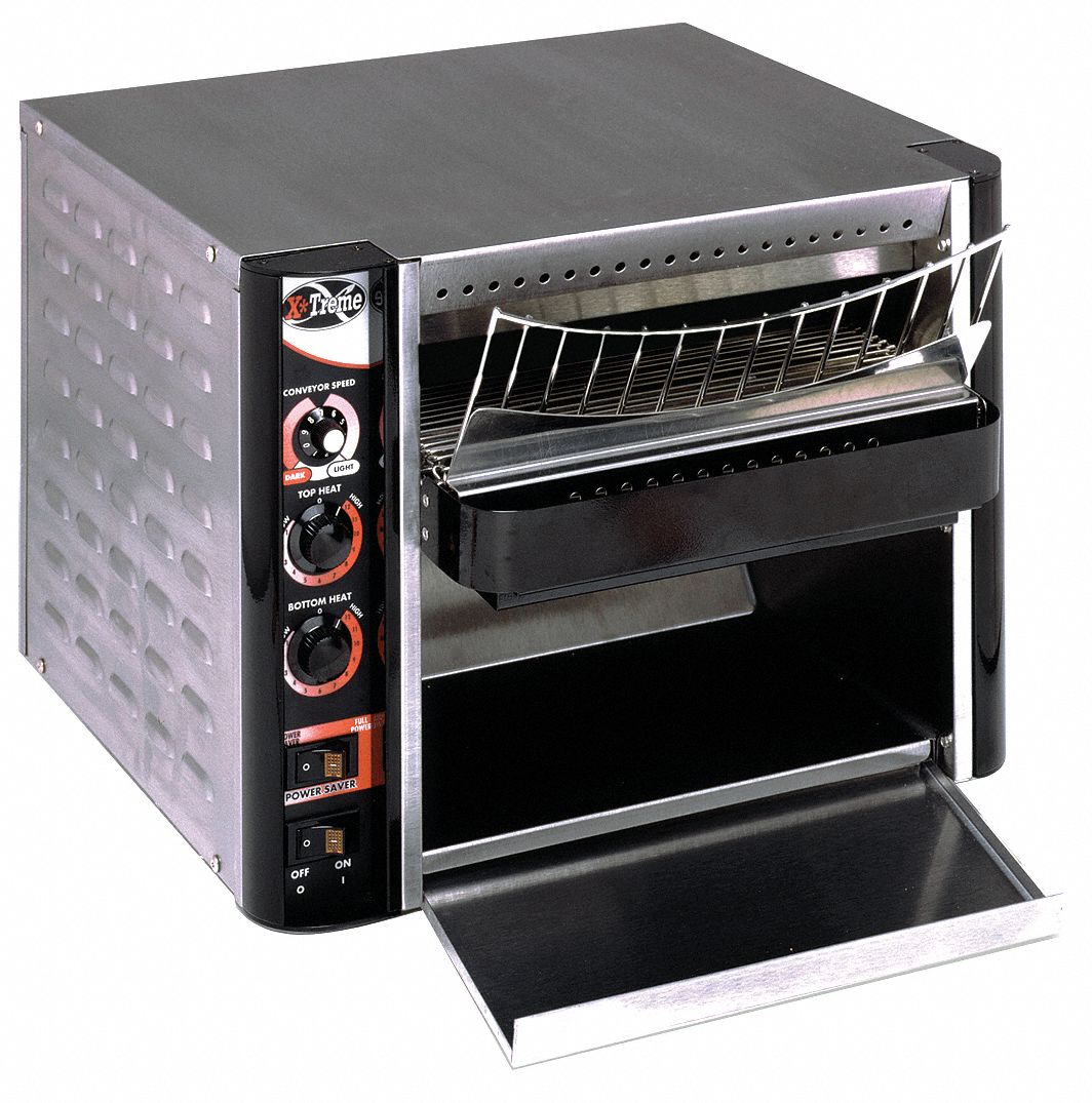 Radiant Conveyor Toaster: 350 Slices per Hour, 10 1/2 in Conveyor Wd, 1, 725 W Watt, XTRM-1 120V