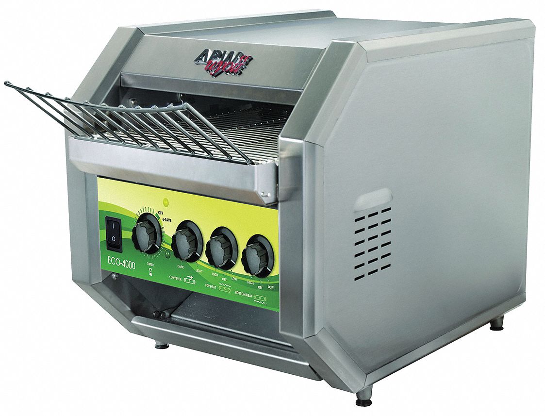 Conveyor Toaster: 350 Slices per Hour, 10 5/8 in Conveyor Wd, 1, 725 W Watt, Energy Star Certified