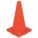 CÔNE DE SIGNALISATION, JOUR OU ROUTE À BASSE VITESSE, NON RÉFLÉCHISSANT, 18PO, ORANGE, PVC